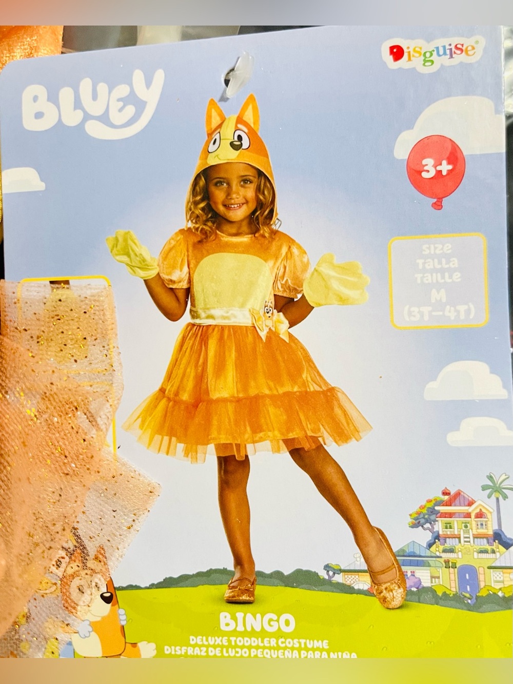 Bluey Bingo Medium 3T/4T dress costume Halloween Dress Up NWT - Picture 3 of 6